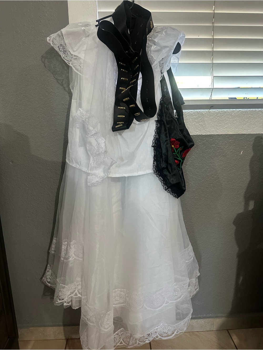 Formal White Lace Layered Girls' Dress - Special Occasion